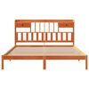 vidaXL Lit biblioth&egrave;que sans matelas cire marron 200x200 cm pin massif