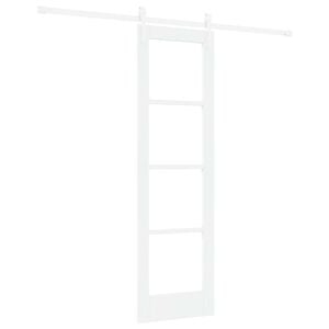 vidaXL Porte coulissante 61 x 198,5 cm Bois de pin massif et verre