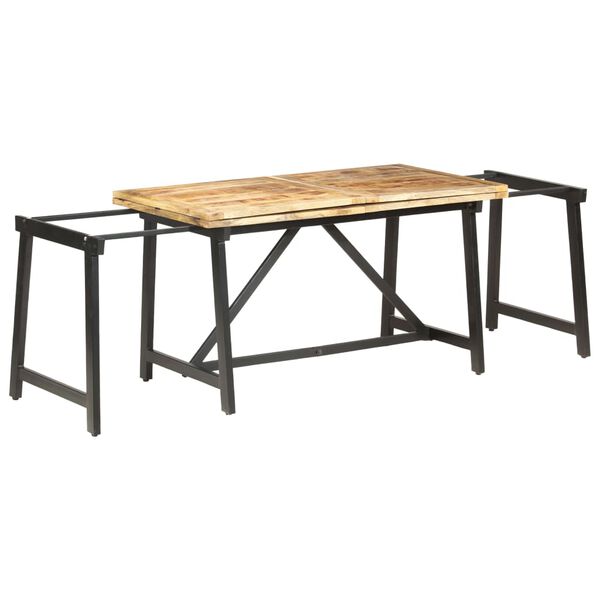 vidaXL Table &agrave; manger extensible 280x80x75 cm Bois de manguier massif