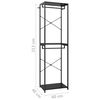vidaXL Garde-robe Noir 60x40x213 cm M&eacute;tal et agglom&eacute;r&eacute;