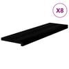 vidaXL Marches d'escalier 8 pcs brun-noir 90x25x2 cm ch&ecirc;ne massif