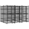 vidaXL Chenil d'ext&eacute;rieur pour chiens Acier 7,37 m&sup2;