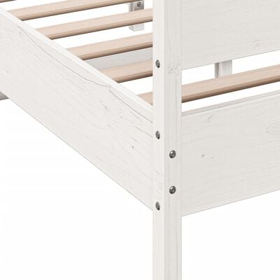 vidaXL Cadre de lit sans matelas blanc 160x200 cm bois de pin massif