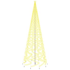 vidaXL Sapin de No&euml;l avec piquet Blanc chaud 3000 LED 800 cm
