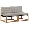 vidaXL 2 pc Sofa de milieu ext&eacute;rieur Bois d'Acacia Massif Naturel