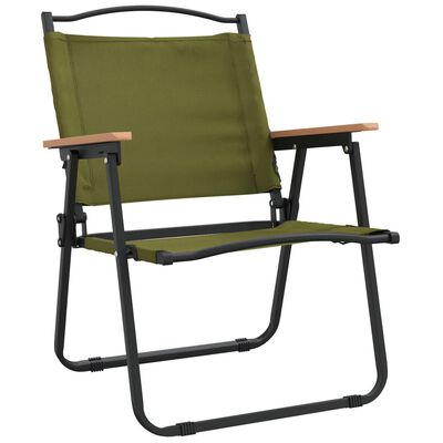 vidaXL Chaises de camping lot de 2 Vert 54x55x78 cm Tissu Oxford