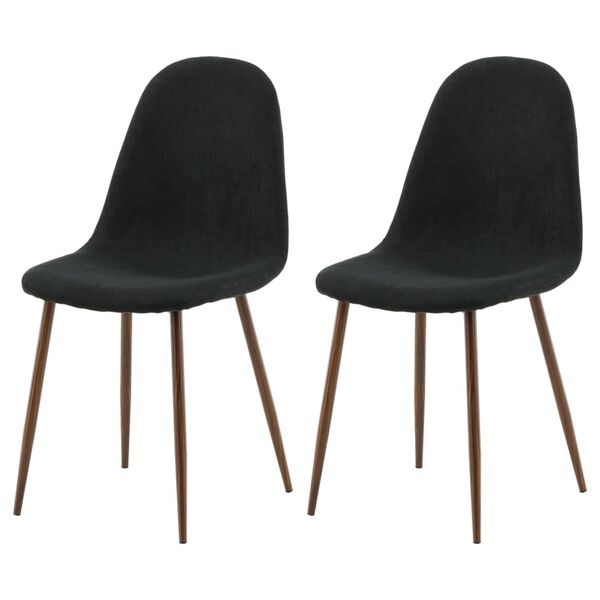 Venture Home Chaises &agrave; manger lot de 2 Polar noir et naturel