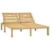 vidaXL Chaise longue double et coussins vert Bois de pin impr&eacute;gn&eacute;