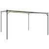 vidaXL Belv&eacute;d&egrave;re beige 4x4 m 180 g/m&sup2; tissu et acier