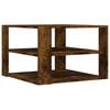 vidaXL Table basse ch&ecirc;ne fum&eacute; 58x58x40 cm bois d'ing&eacute;nierie