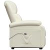 vidaXL Fauteuil Cr&egrave;me Similicuir
