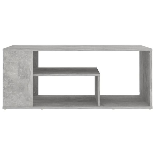 vidaXL Table basse gris béton 100x50x40 cm bois d'ingénierie