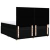 vidaXL Sommier &agrave; lattes de lit avec matelas Noir 180x200 cm Tissu