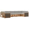 vidaXL Ensemble de canap&eacute;s d'ext&eacute;rieur 7 pcs Naturel et gris clair