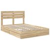 vidaXL Lit de Rangement Ch&ecirc;ne Sonoma 150 x 200 cm Bois d'ing&eacute;nierie