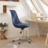 vidaXL Chaise pivotante de bureau Bleu Tissu
