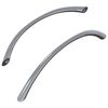 vidaXL Poign&eacute;e 2 pc Argent&eacute; 107 x 3.6 x 23 mm Acier inoxydable