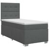 vidaXL Lit boxspring avec matelas Gris fonc&eacute; 100 x 200 cm Tissu