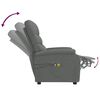 vidaXL Fauteuil électrique de massage Gris foncé Tissu