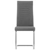 vidaXL Chaises &agrave; manger cantilever lot de 2 gris fonc&eacute; tissu