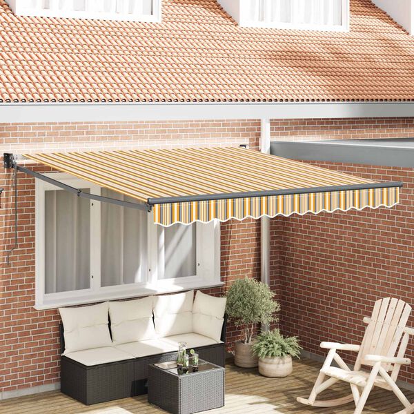 vidaXL Auvent R&eacute;tractable Multicolore 300 x 250 cm