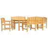 vidaXL Ensemble &agrave; manger de jardin 5pcs Bois de teck massif