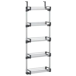 vidaXL Organisateur de porte avec 5 &eacute;tag&egrave;res 52x20x135 cm aluminium