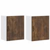 vidaXL Armoires murales de cuisine 2 pcs Lucca en bois d'ing&eacute;nierie ch&ecirc;ne fum&eacute;