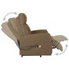 vidaXL Fauteuil de massage Taupe Tissu