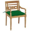 vidaXL Chaises Batavia avec coussins lot de 6 Bois de teck solide