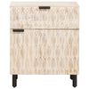 vidaXL Cabinet de chevet Blanc 50 x 33 x 60 cm Bois de mangue massif