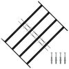 vidaXL Grille de Fen&ecirc;tre 75,5 x 60 cm Acier enduit de poudre Noir
