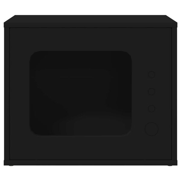 vidaXL Maison pour chat Noir 51 x 30 x 42,5 cm Bois d'ing&eacute;nierie