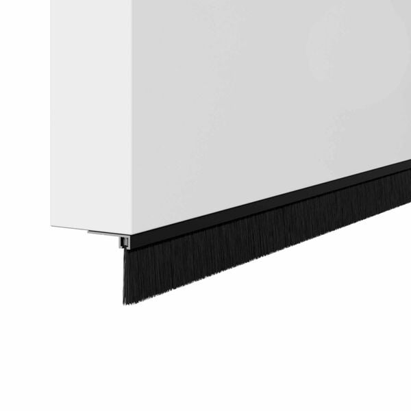 vidaXL Brosses d'&eacute;tanch&eacute;it&eacute; pour porte &agrave; visser 2 pcs Noir 100 cm