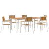 vidaXL Ensemble de repas ext&eacute;rieur 7 pc 180 x 90 x 75 cm