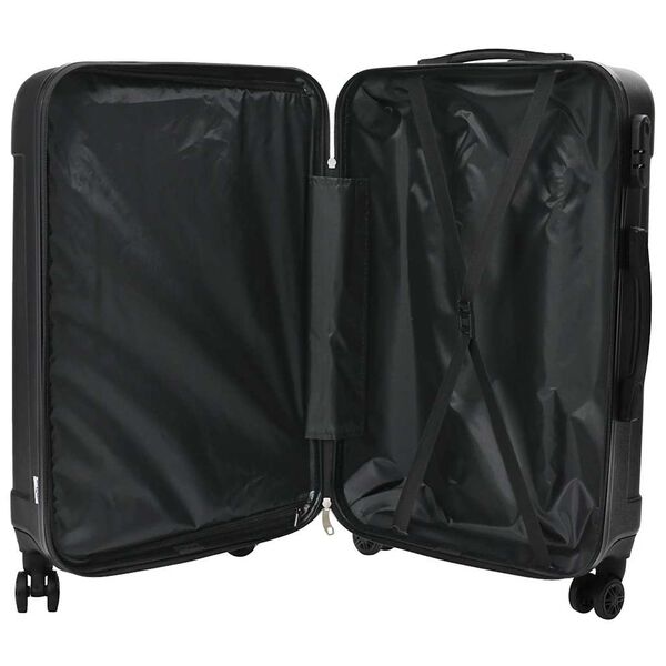 vidaXL Valise avec verrouillage 3 pcs Noir 50 x 31 x 78 cm Plastic ABS