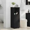 vidaXL Cabinet de salle de bain avec stockage Noir 30 x 35 x 95 cm