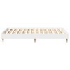 vidaXL Cadre de lit sans matelas blanc 140x190 cm bois d'ing&eacute;nierie