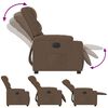 vidaXL Fauteuil inclinable &eacute;lectrique Marron Tissu