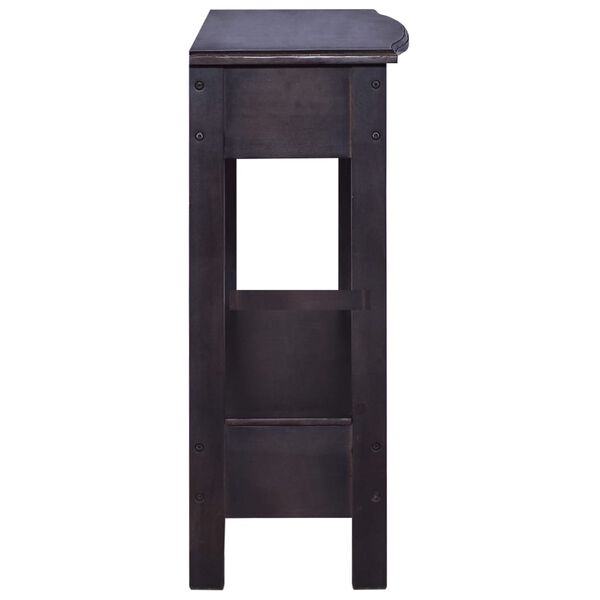 vidaXL Table console Caf&eacute; noir clair 120x30x75 cm Bois d'acajou solide