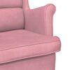 vidaXL Fauteuil rose velours