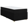 vidaXL Cadre de lit avec matelas Noir 90 x 200 cm tissu