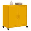 vidaXL Buffet jaune moutarde 68x39x72 cm acier