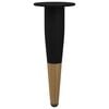 vidaXL Pieds de meuble 2 pi&egrave;ces Noir et or &Oslash; 40 x 98 mm Fer