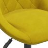 vidaXL Chaise de salle &agrave; manger Jaune moutarde Velours