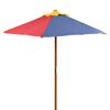 vidaXL Table et bancs de pique-nique avec parasol pour enfants Bois