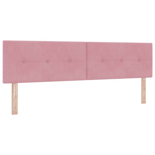 vidaXL T&ecirc;te de lit LED avec des lumi&egrave;res &agrave; LED Rose 180 cm Polyester