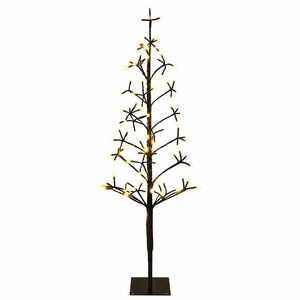 vidaXL Sapin de No&euml;l lumineux LED Noir 18 x 18 x 120 cm Acier 140 LED
