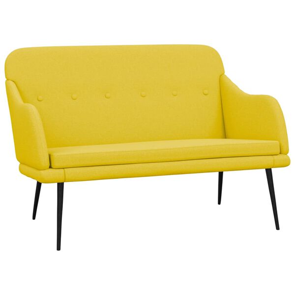 vidaXL Banc Jaune clair 110x76x80 cm Tissu