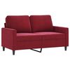 vidaXL Ensemble de canap&eacute;s 3 pcs avec coussins Rouge bordeaux Velours
